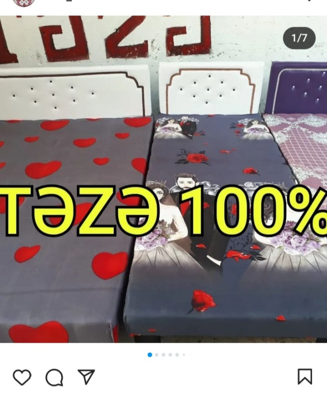 Çarpayılar Hazırları var Çatdırılma var Kravat 60 manat Taxt 110 manat