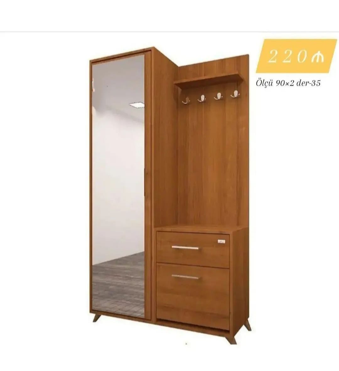 Dəhliz dolabı Sifarişlə hazırlanır Rəng seçimi var Ölçü