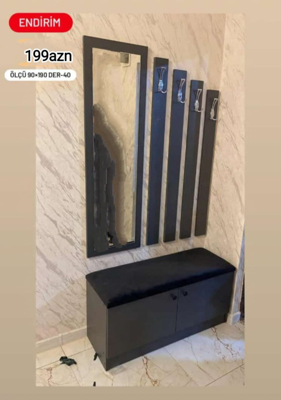 Dəhliz mebeli Dəhliz mebeli Sifarişlə hazırlanır Rəng seçimi var Ölçü