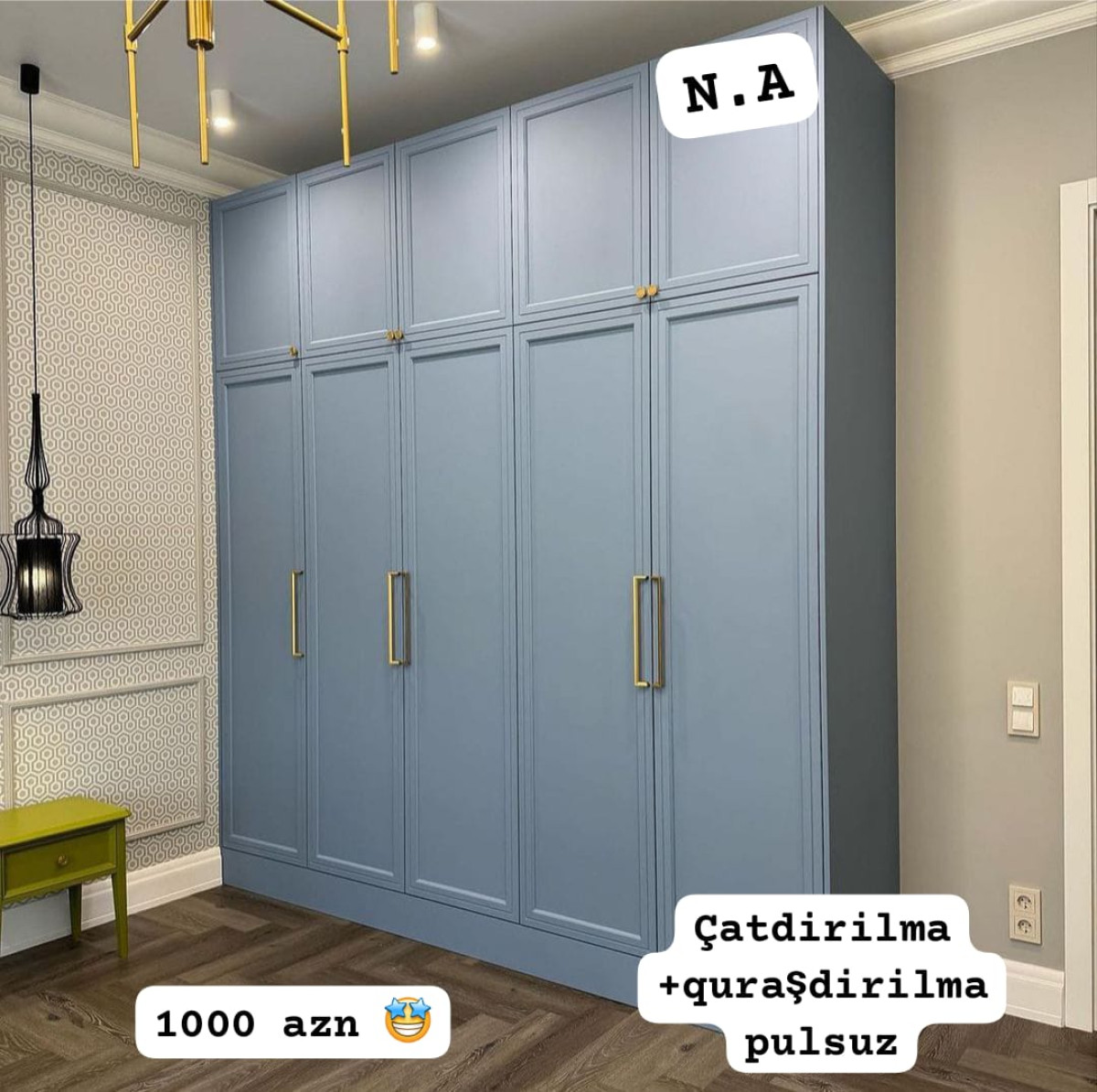 Dehliz mebeli Membran dolab 1000azn. Yenidir. Ölçü 2.00×2.80 . Çatdirilma