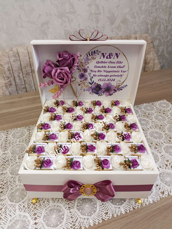 Paylama konfet xoncalari sifarisle hazirlanir.Sifarisler en