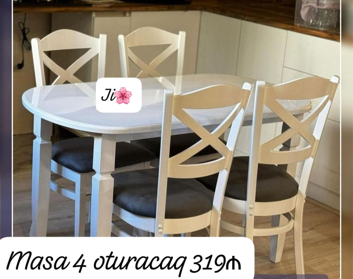 Stol stul desti Metbex üçün stol stul dəsti 4 stul 1 masa ✔️stullarda reng