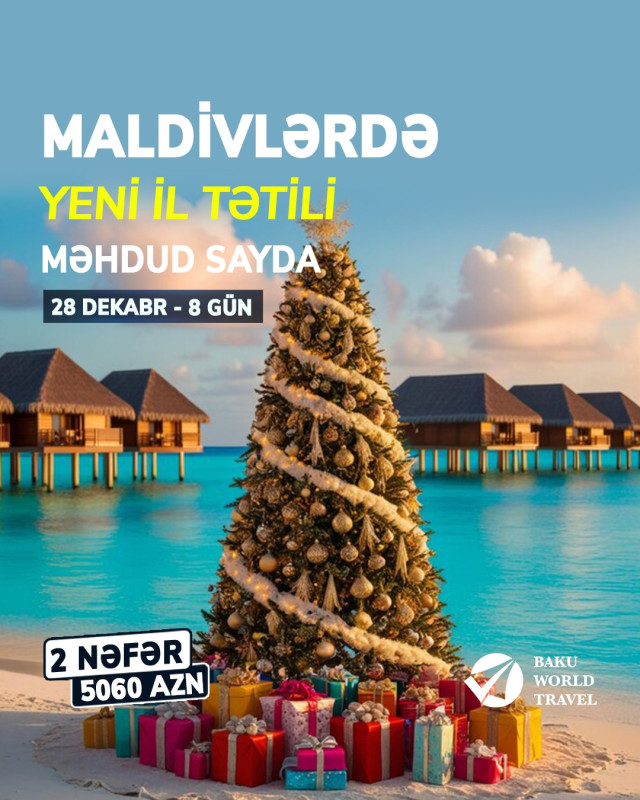 Maldivə Yeni İl Turu Salam Maldive, Şarm Əl Şeyx,Doha,Dubai ve s. Ölkələrə