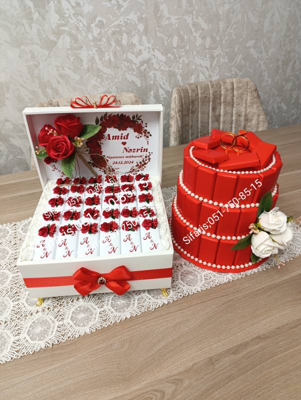 Nisan konfet xonca desti sifarisle hazirlanir.Sifarisler en