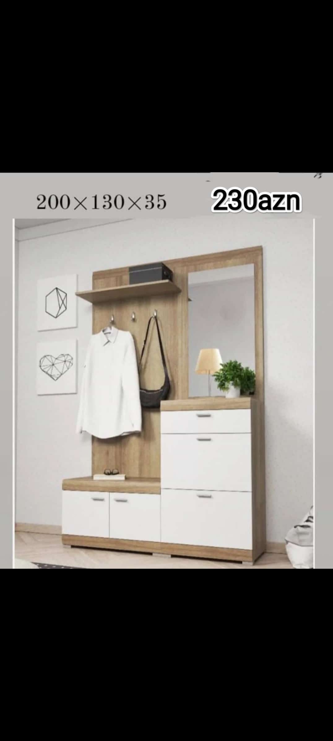 Koridor dolabı Sifarişlə hazırlanır Rəng seçimi var Ölçü