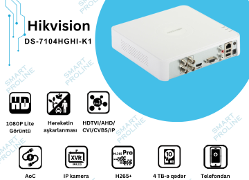 DVR aparatı "Hikvision" ✓ 4 port 1080p Dvr - 81 Azn ✓ 8