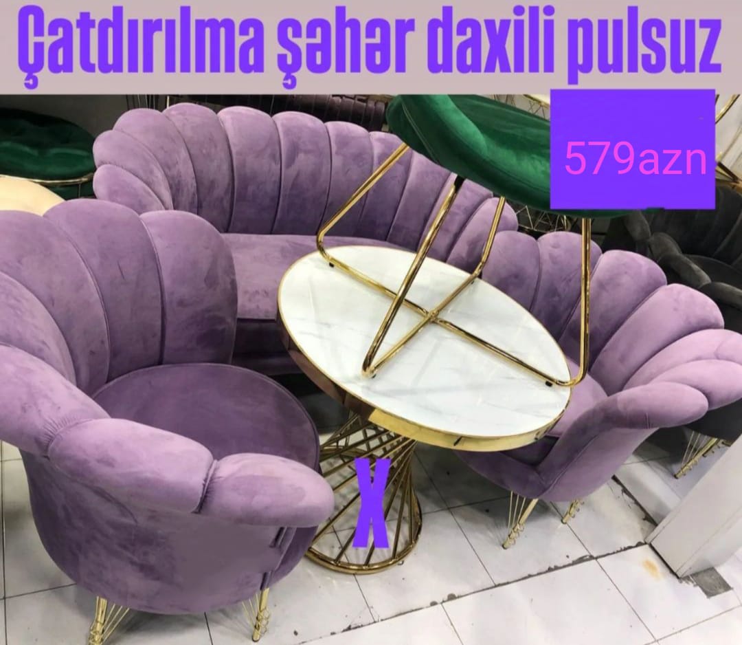 Divan kreslo dəsti Türkiyə istehsalı Anbardan birbaşa satış