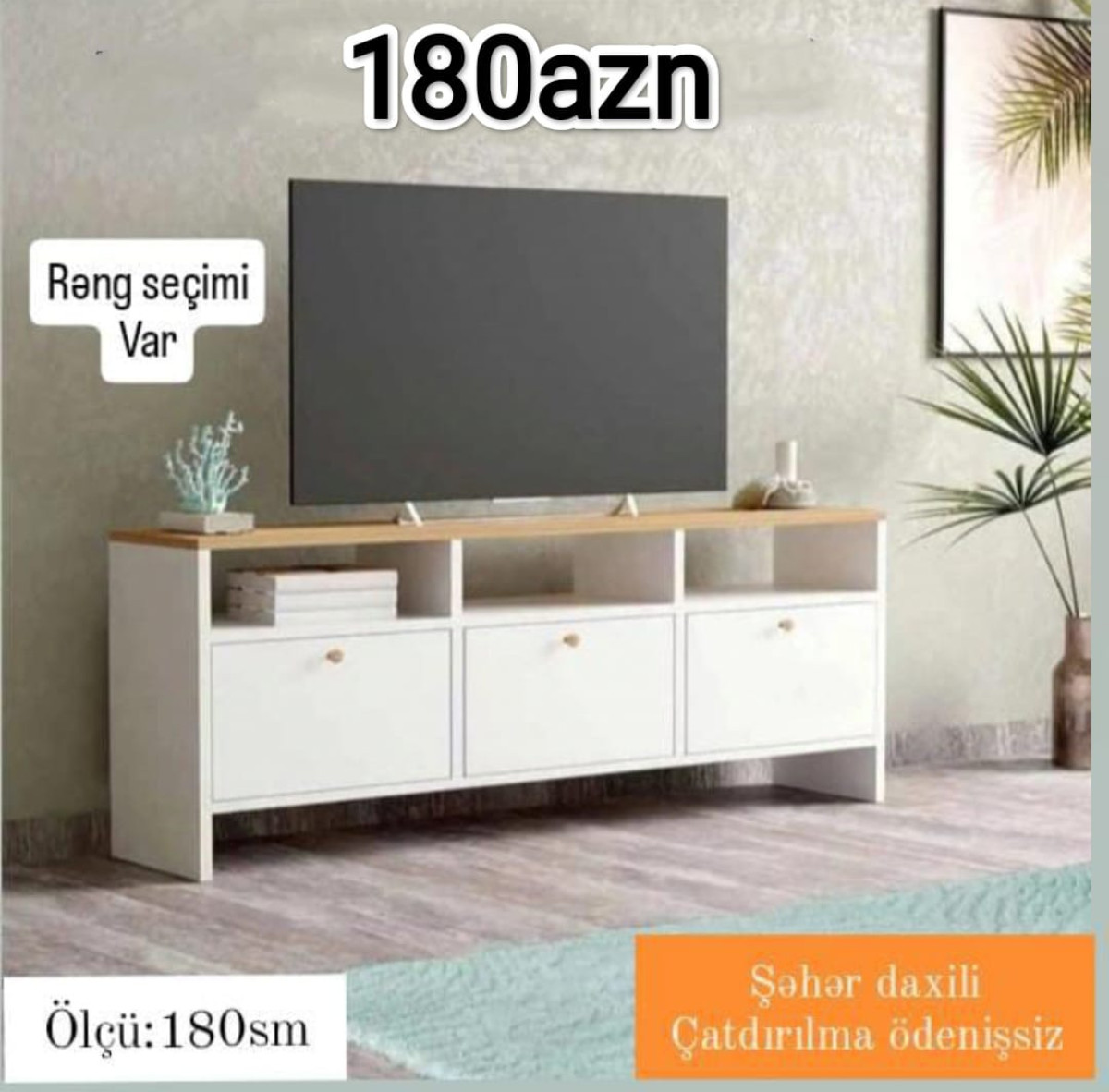 Tv altlığı Tv altlığı Sifarişlə hazırlanır Rəng seçimi var Ölçü 180sm