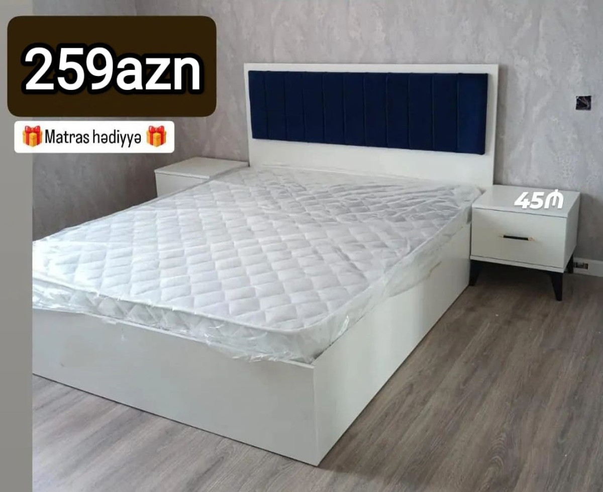 İkinəfərlik çarpayı Sifarişlə hazırlanır Rəng seçimi var