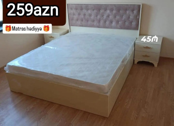 İkinəfərlik çarpayı Sifarişlə hazırlanır Rəng seçimi var