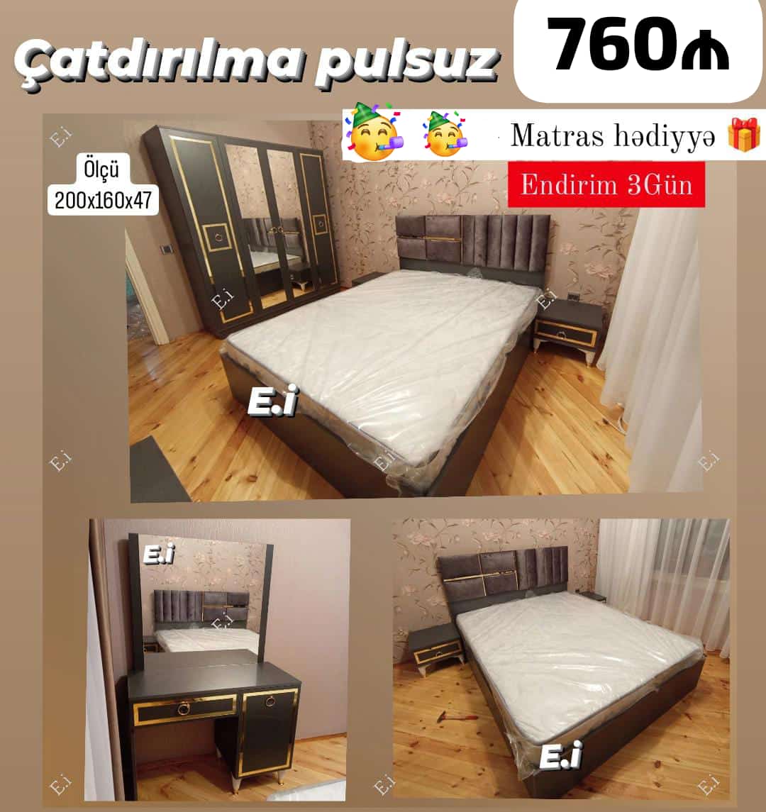 *Yataq dəsti 760Azn💥 Matras hədiyyə🤩* ✔️Rəng seçimi var