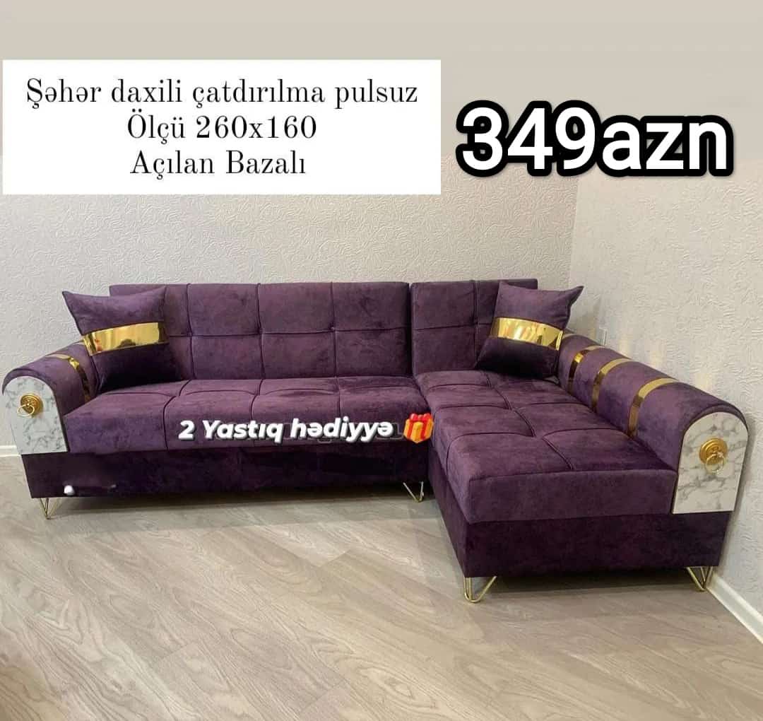 Künc divan Sifarişlə hazırlanır Rəng seçimi var Açılır,