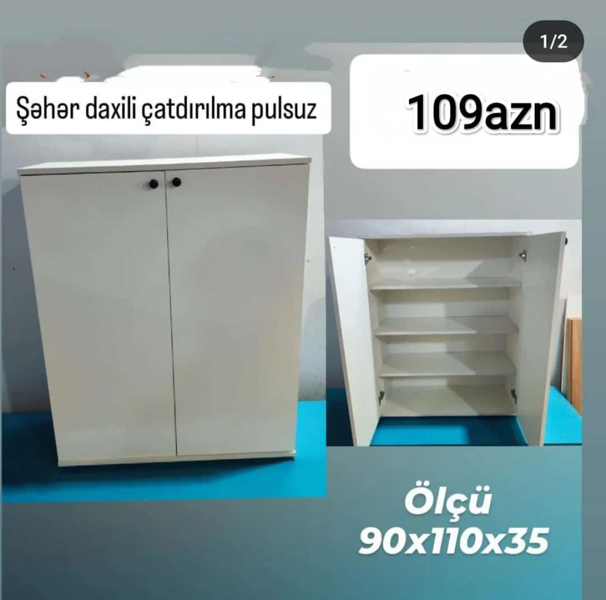 Ayaqqabı şkafı Ayaqqabı şkafı Sifarişlə hazırlanır Rəng seçimi var Ölçü
