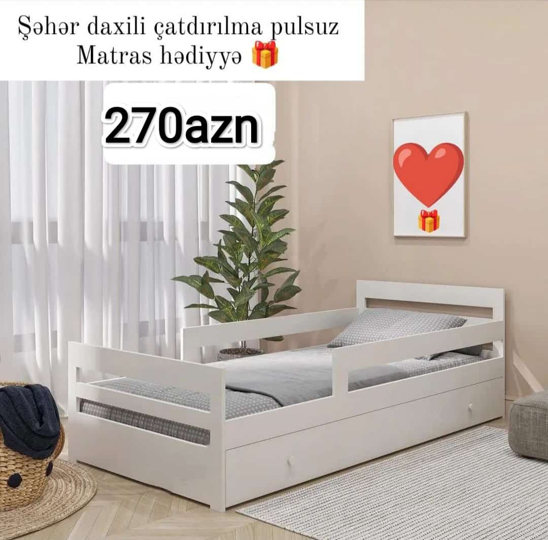 Siyirməli uşaq çarpayısı Sifarişlə hazırlanır Rəng seçimi