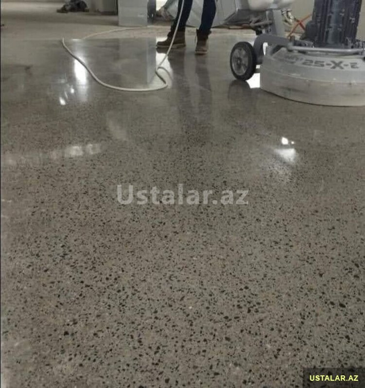 Beton,pol-parketin yonulub,dolgu və laklanması,yüksək