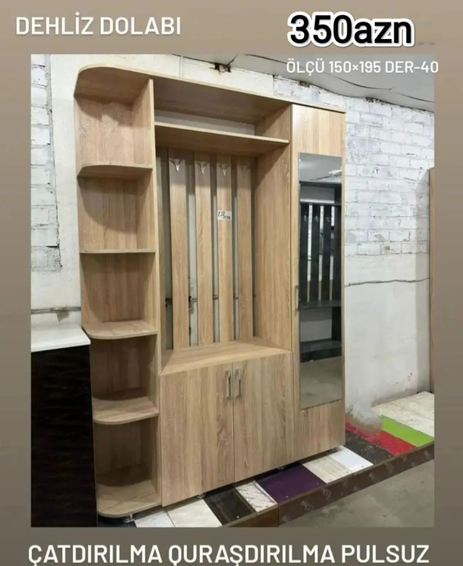 Dəhliz dolabı Dehliz dolabi Sifarişlə hazırlanır Rəng seçimi var Ölçü