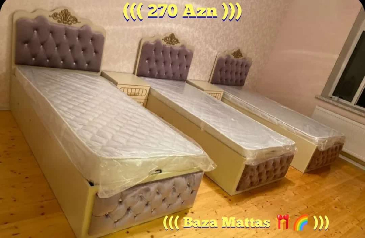 Bazalı çarpayı Bazalı çarpayı Sifarişlə hazırlanır Rəng seçimi var Matras