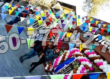 Helium və adi şarlarla bəzədilmə. Açılış şar təşkili.