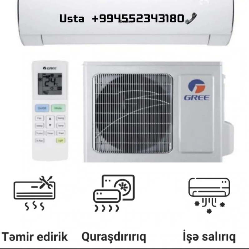 Kondisioner ustası Hər növ kondisionerlərin quraşdırılması və təmiri.