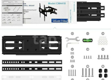 43-65 düyümə kimi divarda hərəkət edən iki qollu dala