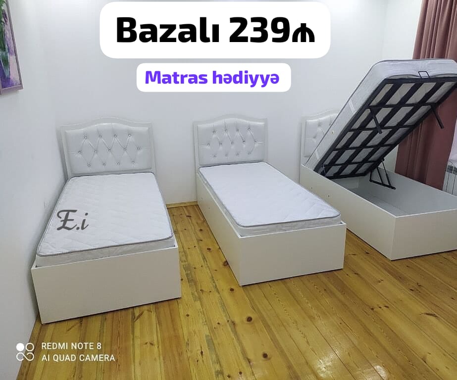 *Bazalı Çarpayı 239Azn💥* *Matras hədiyyə🎁* ✔️Rəng seçimi