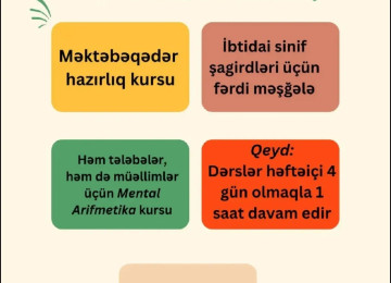 İbtidai sinif şagirdləri və məktəbəqədər şagirdlərə hazırlıq dərsləri Mən Əmirova Sürəyya ibtidai sinif müəlliməsiyəm.Mental