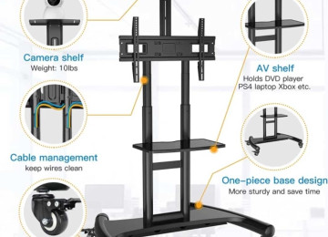 32 düyümdən 75 düyümə kimi sürülə bilən Təkərli televizor