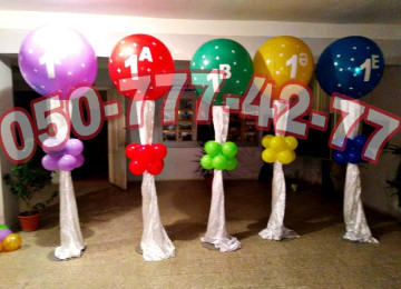 Mağaza şar bəzədilməsi. şar dekoru. Helium və adi şarlarla