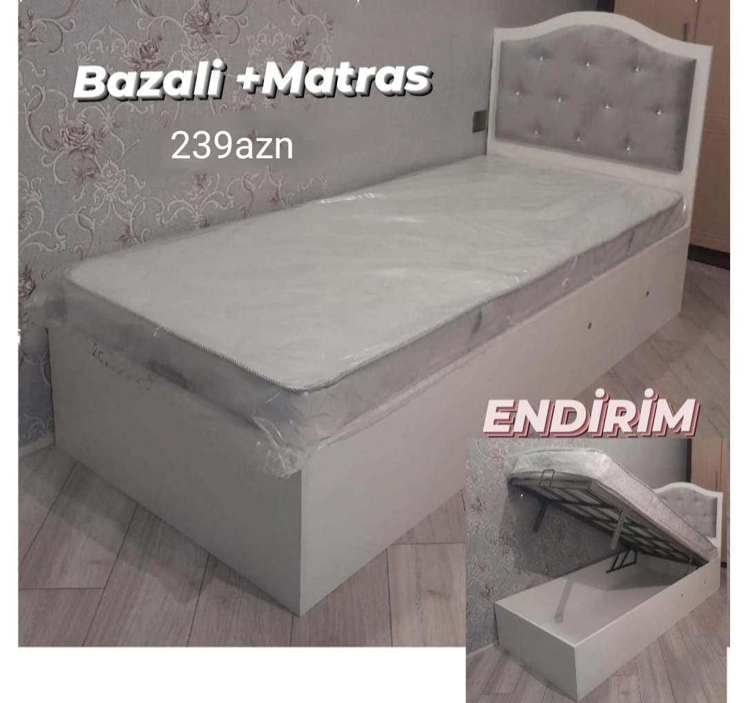 Bazalı çarpayı Sifarişlə hazırlanır Rəng seçimi var Matras