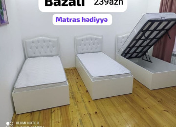 Bazalı çarpayı Sifarişlə hazırlanır Rəng seçimi var Matras