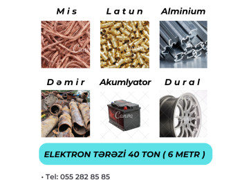 ● Əlvan və qara metalların yüksək qiymətlərlə qəbulu. ●