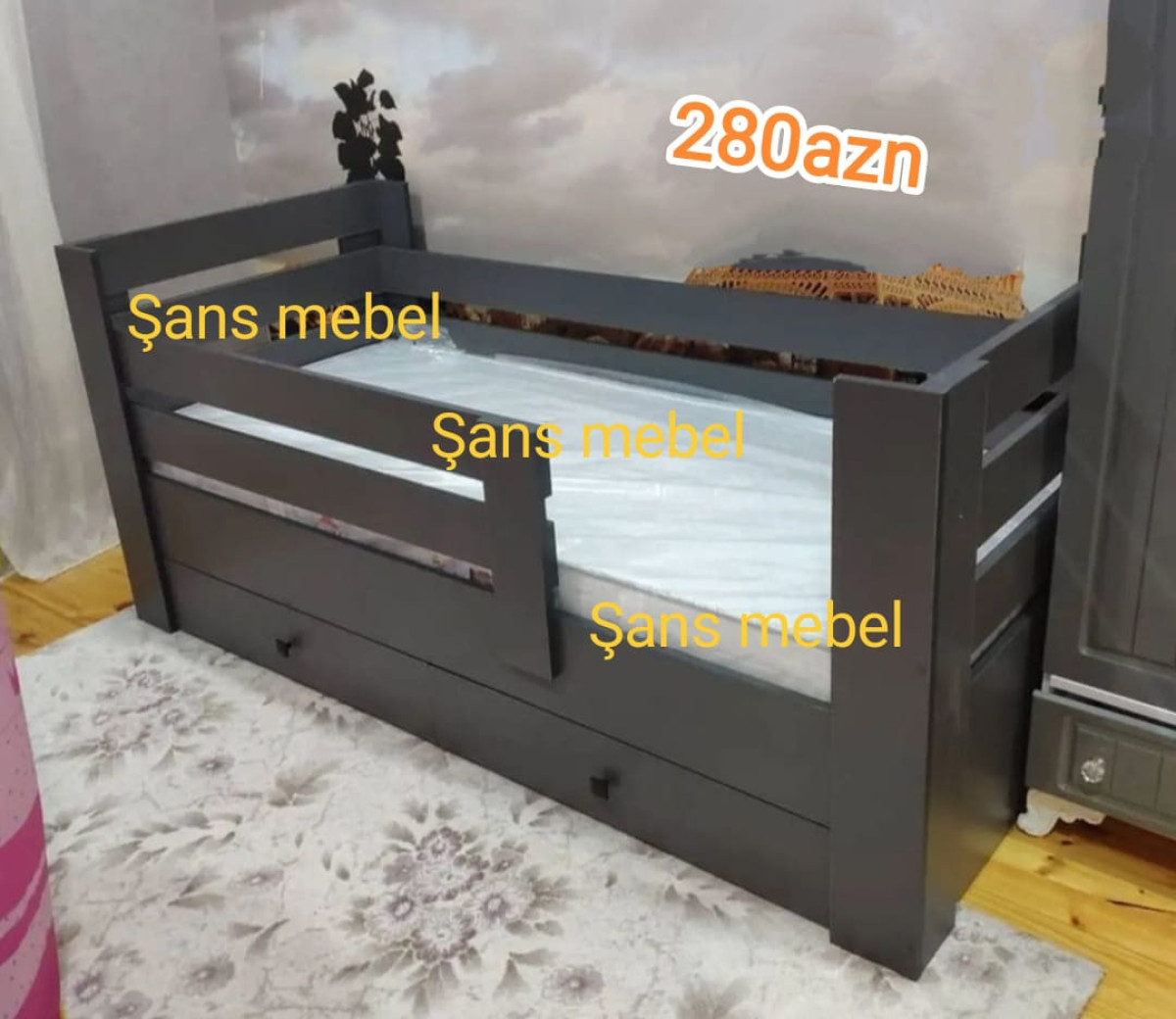 Uşaq çarpayısı Uşaq çarpayısı Sifarişlə hazırlanır Rəng seçimi var Matras