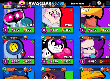 3 dəfə bravl pass açılıb 65 karakter var 35000 kupadı