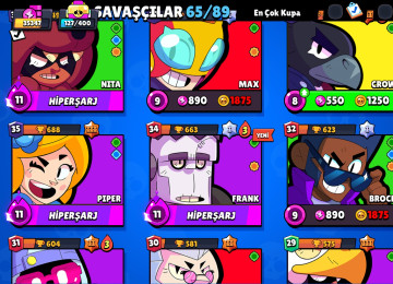 3 dəfə bravl pass açılıb 65 karakter var 35000 kupadı