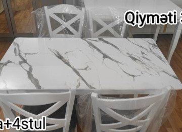 Masa və 4stul Fabrik istehsalı Sifarişlə hazırlanır Rəng