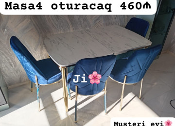 🇹🇷Turkiye istehsali. Metbex masa desti Masa 4oturacaq Masa