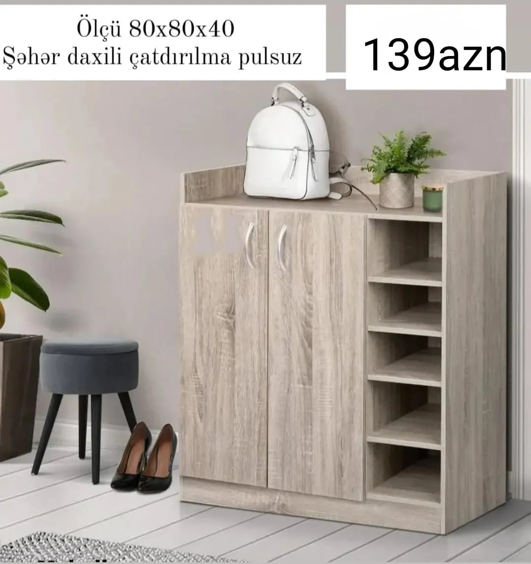 Ayaqqabı dolabı Sifarişlə hazırlanır Rəng seçimi var Ölçü