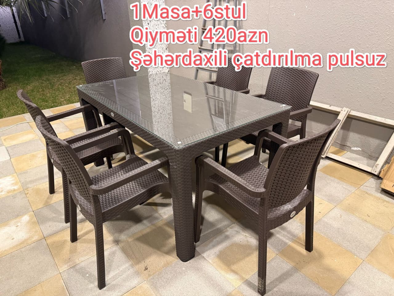 Plastik Masa dəsti Türkiyə istehsalı Anbardan birbaşa satış