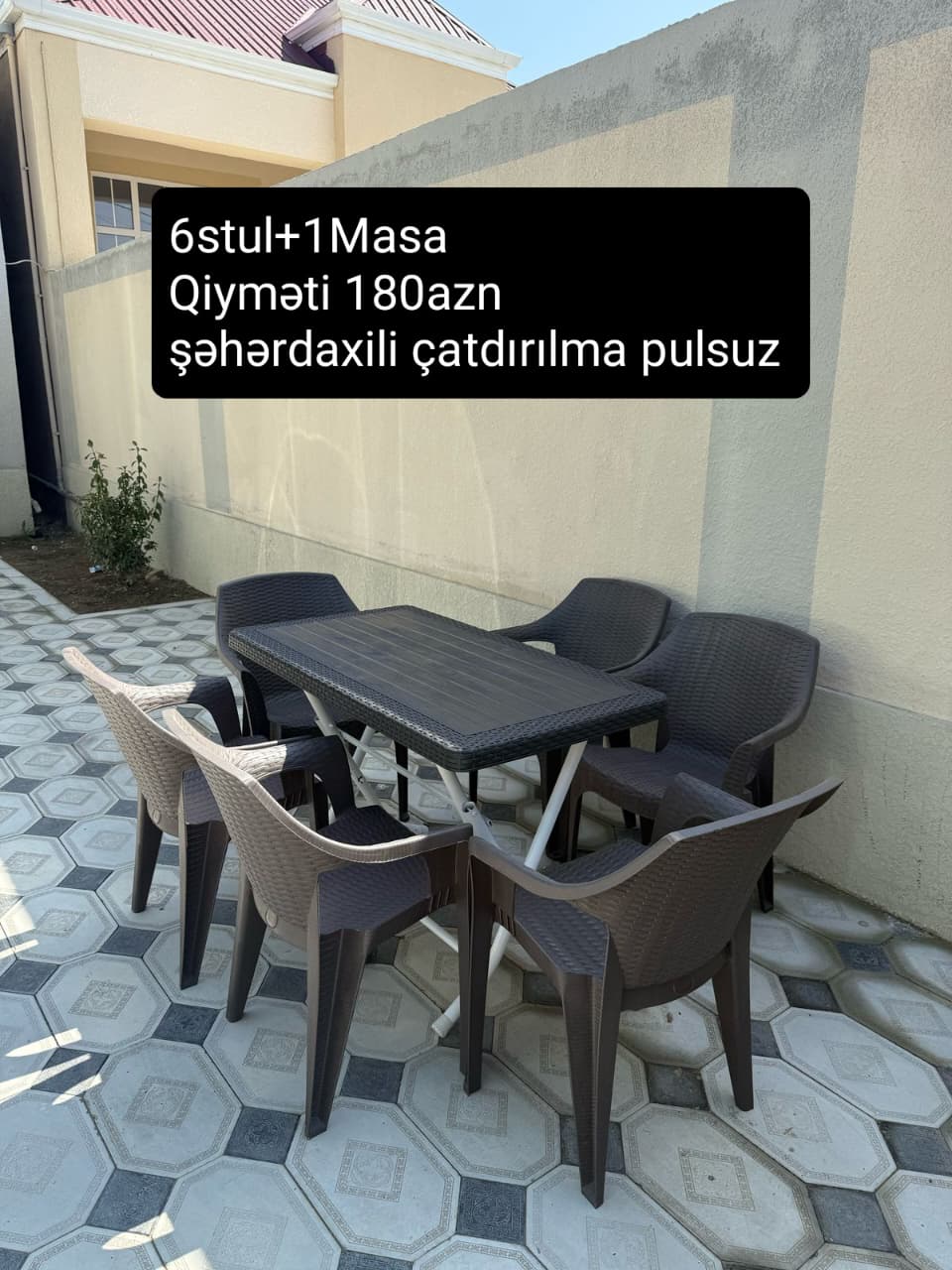 Plastik Masa dəsti Türkiyə istehsalı Anbardan birbaşa satış