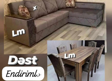 *Divan+ Masa dəsti* Sifarişlə hazırlanır. Dəst şəkildə :