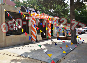 Abyekt magaza bayraq. Reklam dekor bayrag. Dukan Magaza