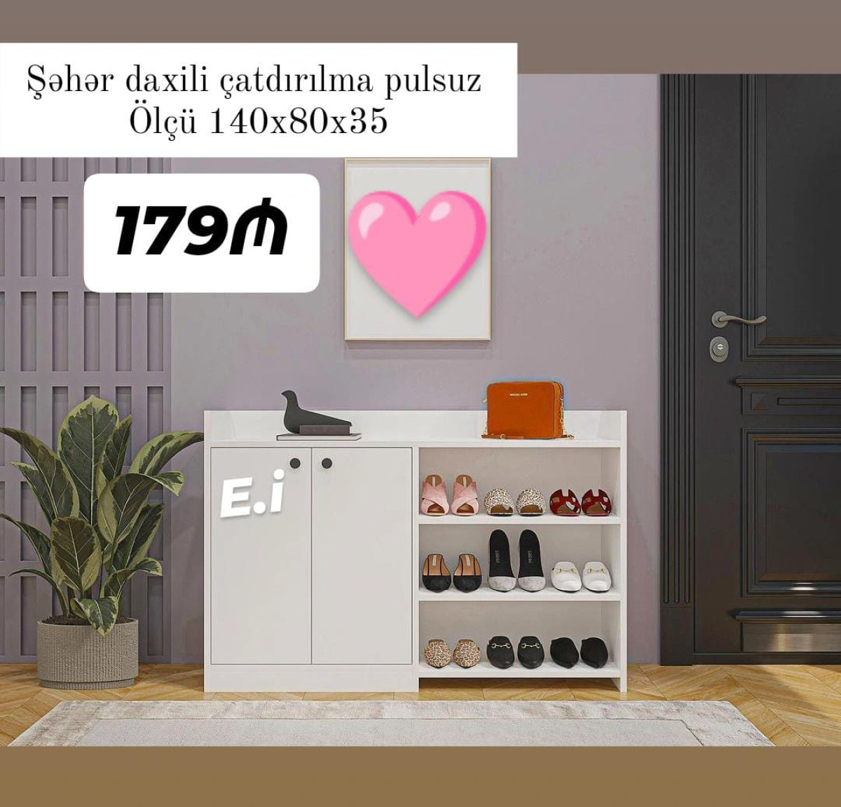 Ayaqqabı şkafı *Ayaqqabı dolabı 179Azn💥* ✔️ Rəng seçimi var ✔️ Matireal