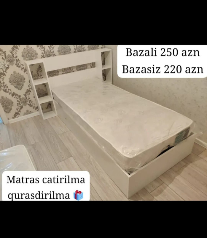 Tək nəfərlik çarpayı Sifarişlə hazırlanır Rəng seçimi var