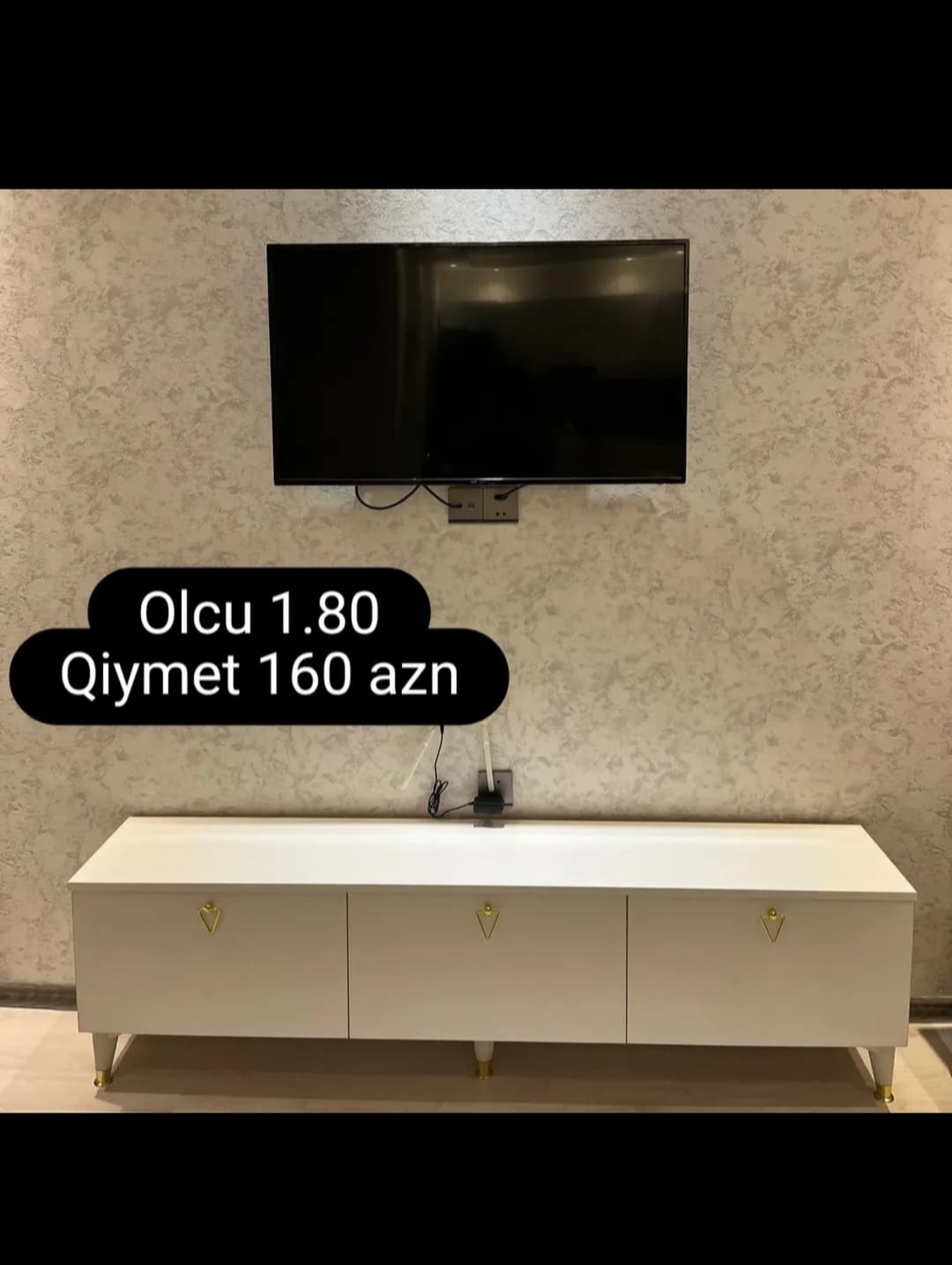 Tv altı Sifarişlə hazırlanır Rəng seçimi var Ölçü 180sm