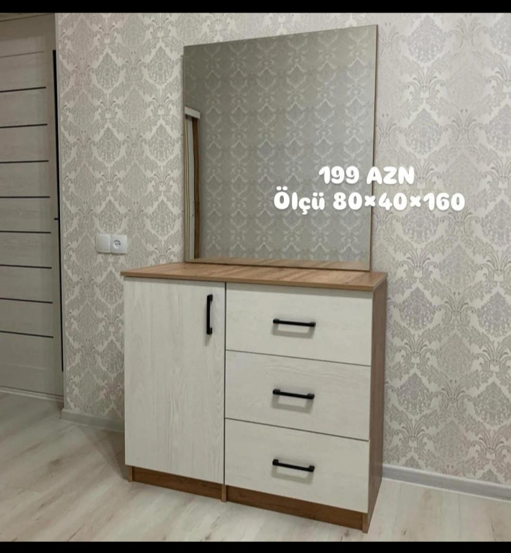 Güzgülü kamod Güzgülü kamod Sifarişlə hazırlanır Rəng seçimi var Ölçü