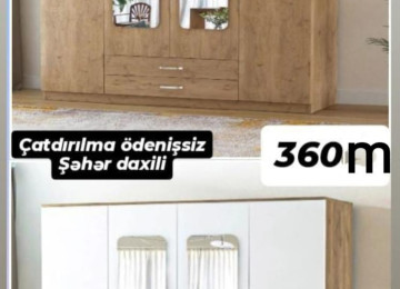 4Qapili dolab Sifarişlə hazırlanır Rəng seçimi var Ölçü