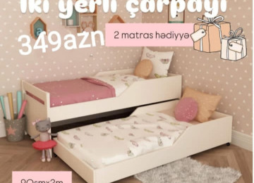 İki yerli çarpayı Sifarişlə hazırlanır Rəng seçimi var Ölçü