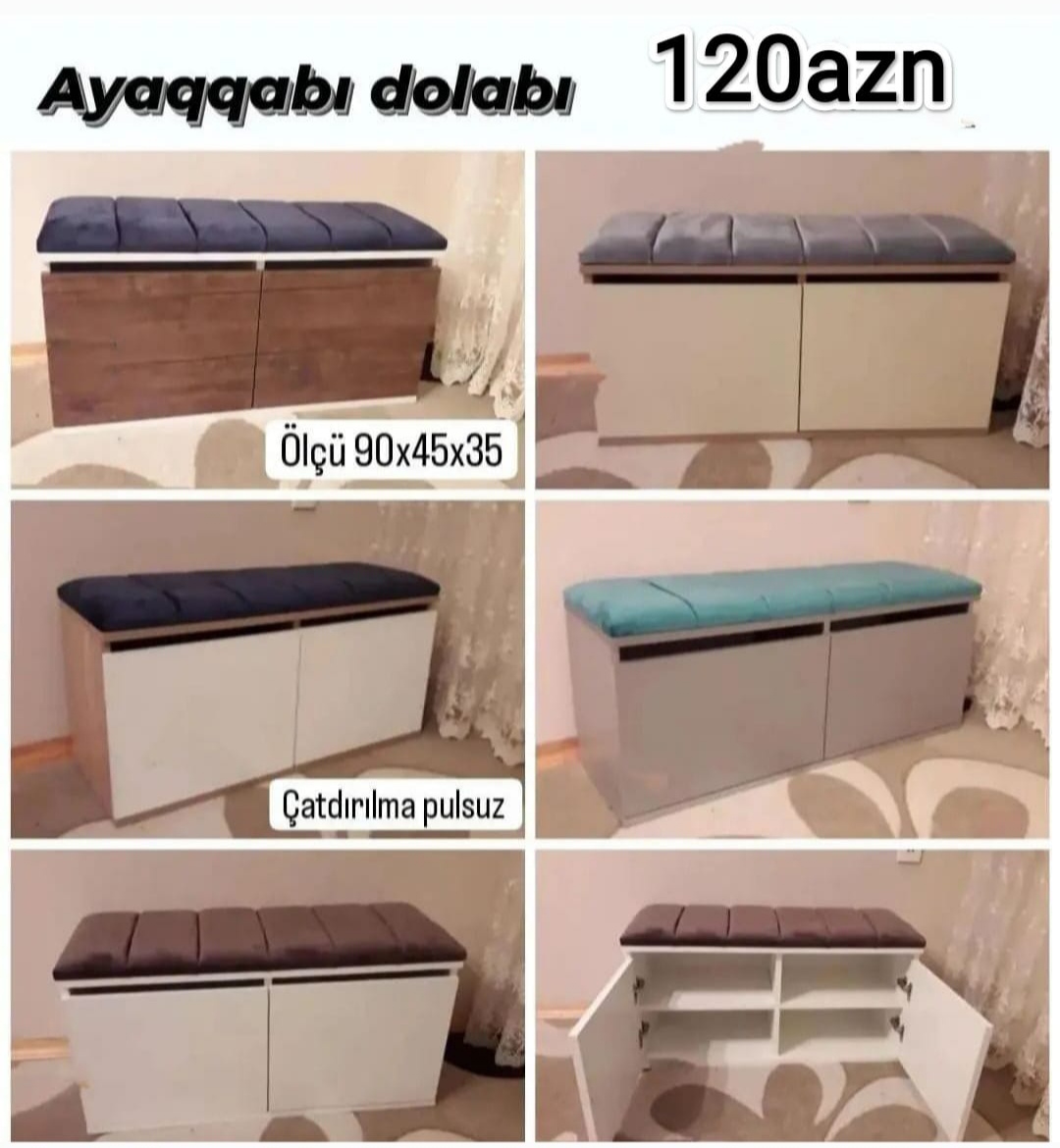 Ayaqqabı dolabı Sifarişlə hazırlanır Rəng seçimi var Ölçü