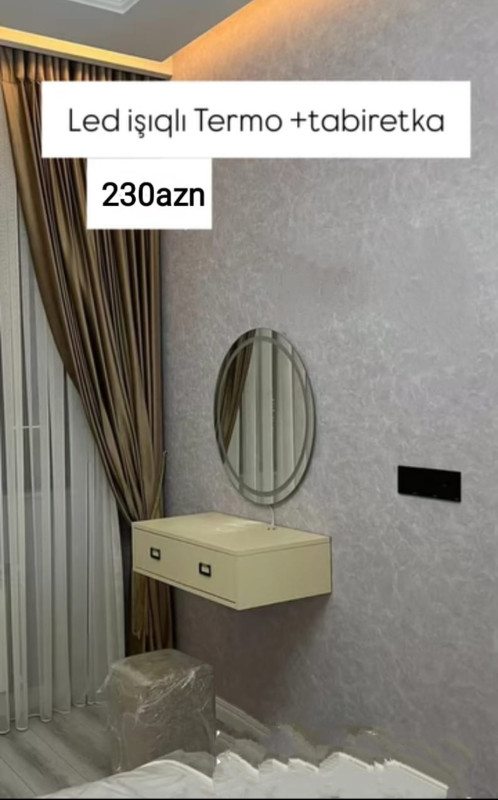 Led işıqlı termo Led isiqli termo Taburetka ilə birlikdə Sifarişlə
