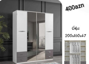 4Qapili şkaf Sifarişlə hazırlanır Rəng seçimi var Ölçü